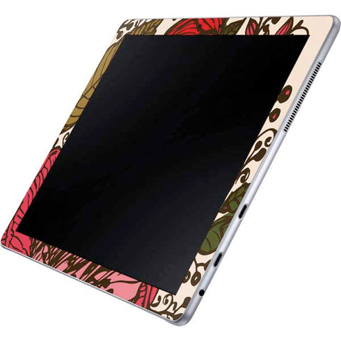 Rose Bud Floral Galaxy Book 12in Skin